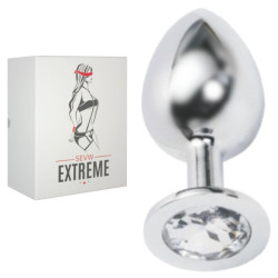 Buttplug Rosebud Dourado com Cristal Vermelho – Grande